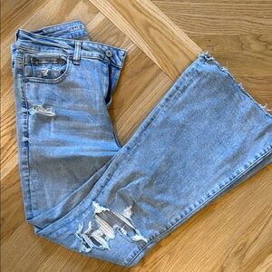 American Eagle Outfitters Blue Flare Wide Leg Jeans